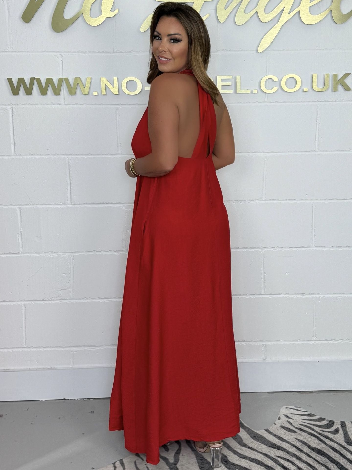 Women's Flowy T-Back Maxi Dress by Cefactum.com